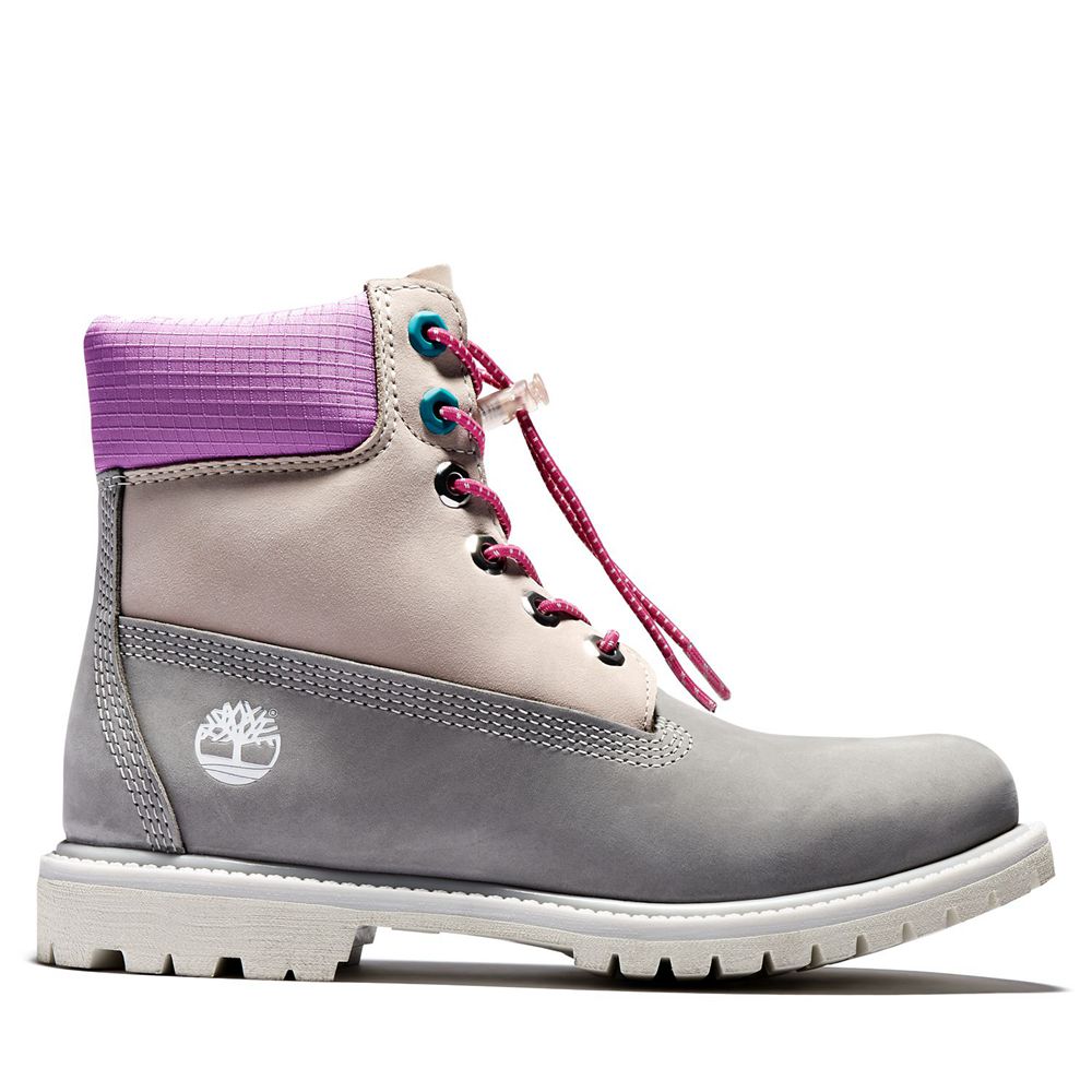 Timberland Womens 6-Inch Boots Premium Waterproof - Grey - India SY6742380